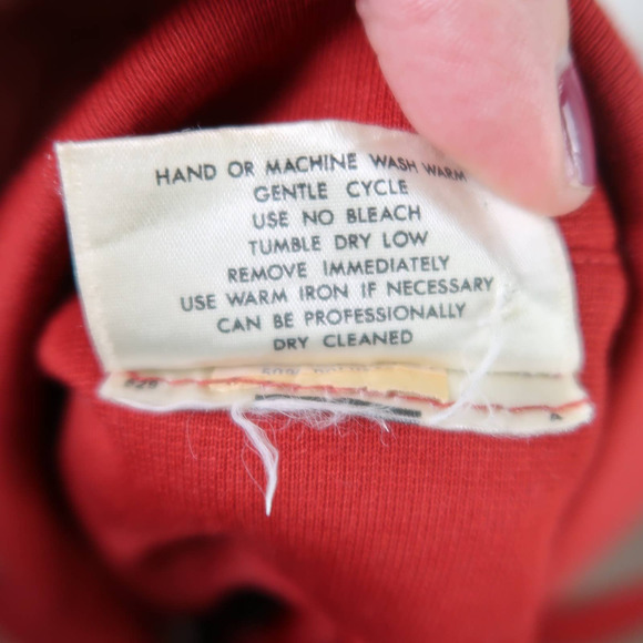 Vintage 70s Alex Colman rust red belted blazer jacket M - Picture 6 of 7